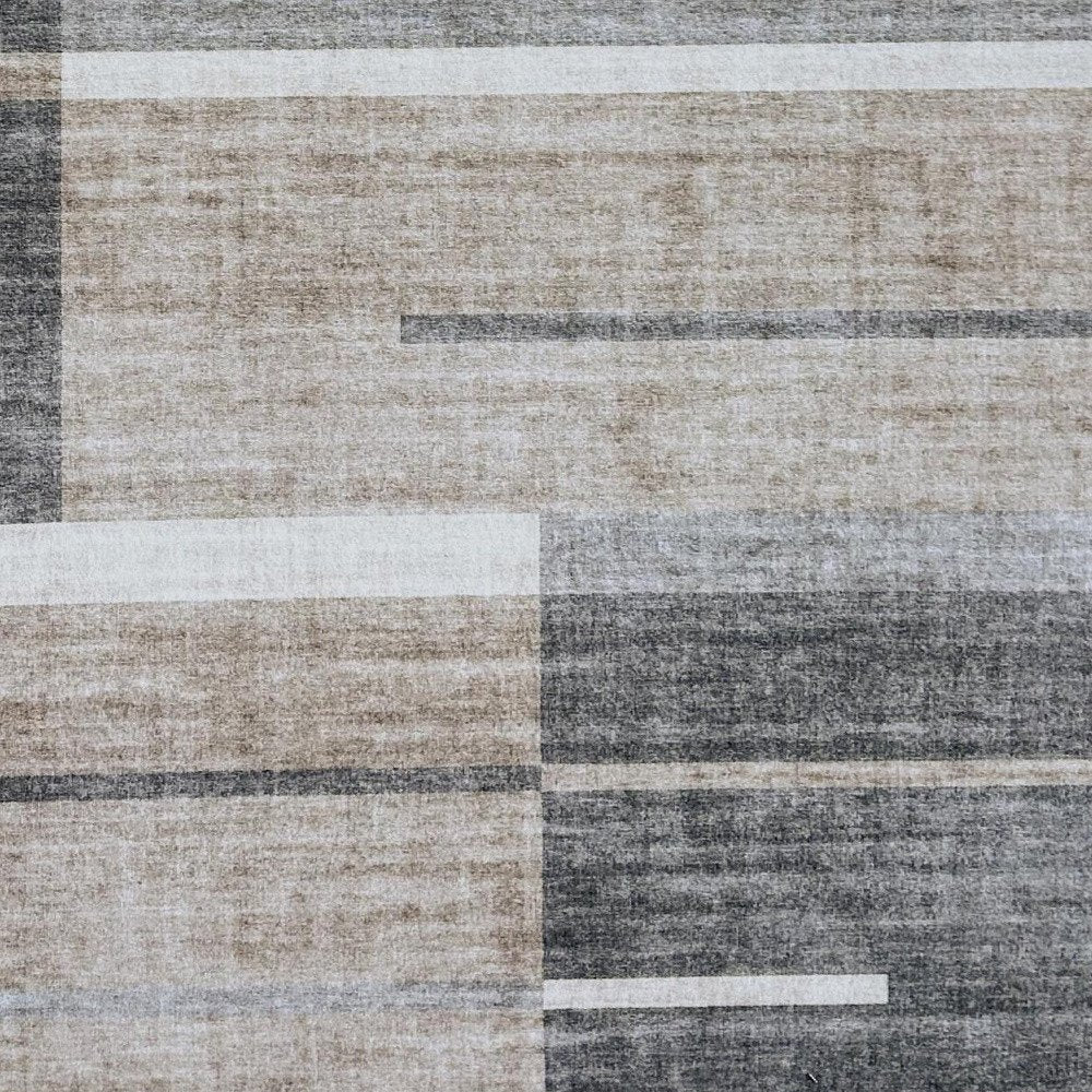 4' X 6' Gray and Brown Abstract Area Rug