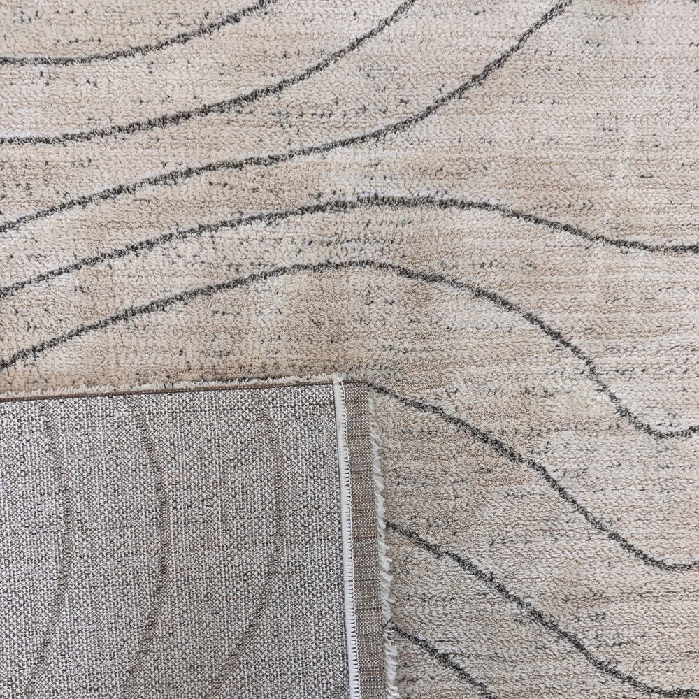 4' X 6' Cream and Beige Abstract Area Rug