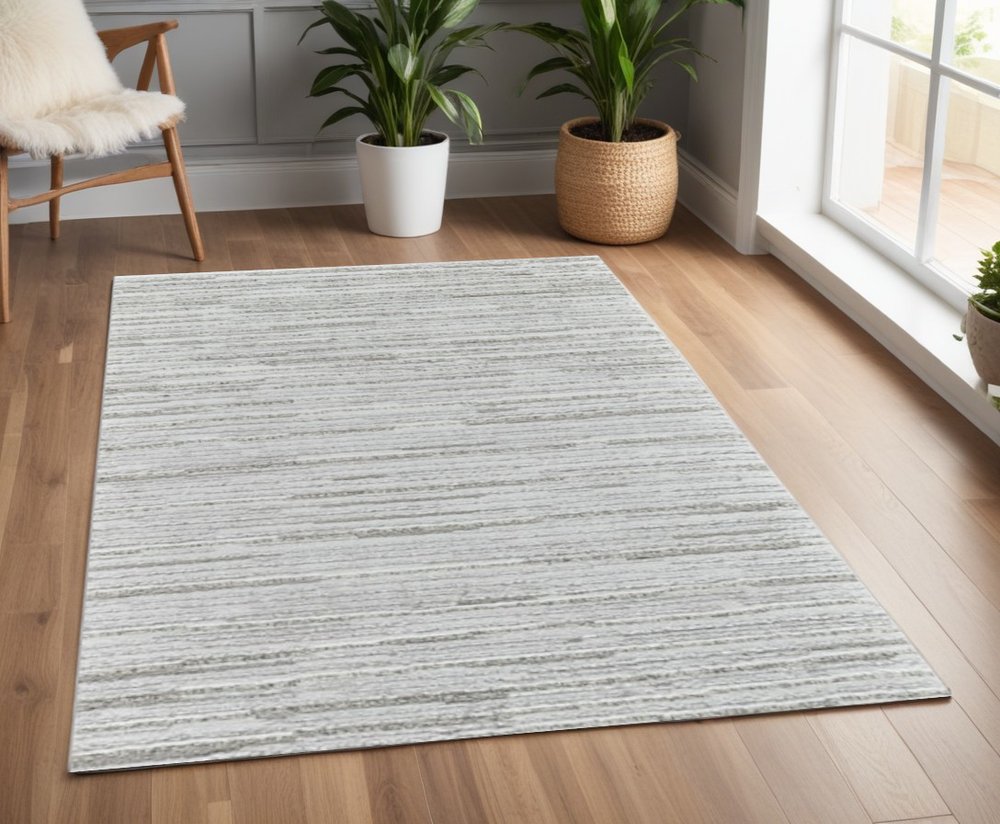4' X 6' Gray Abstract Area Rug