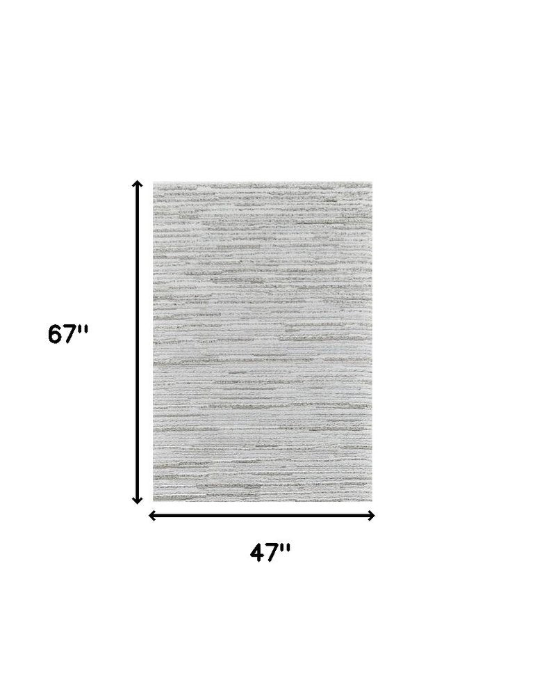 4' X 6' Gray Abstract Area Rug