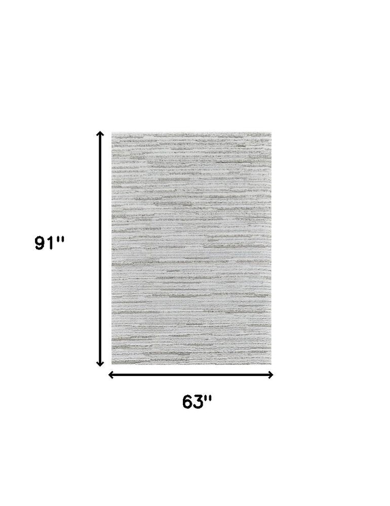 5' X 8' Gray Abstract Area Rug