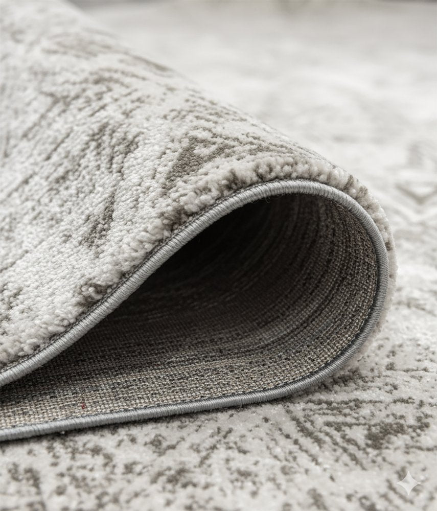 7' X 10' Cream and Beige Abstract Area Rug