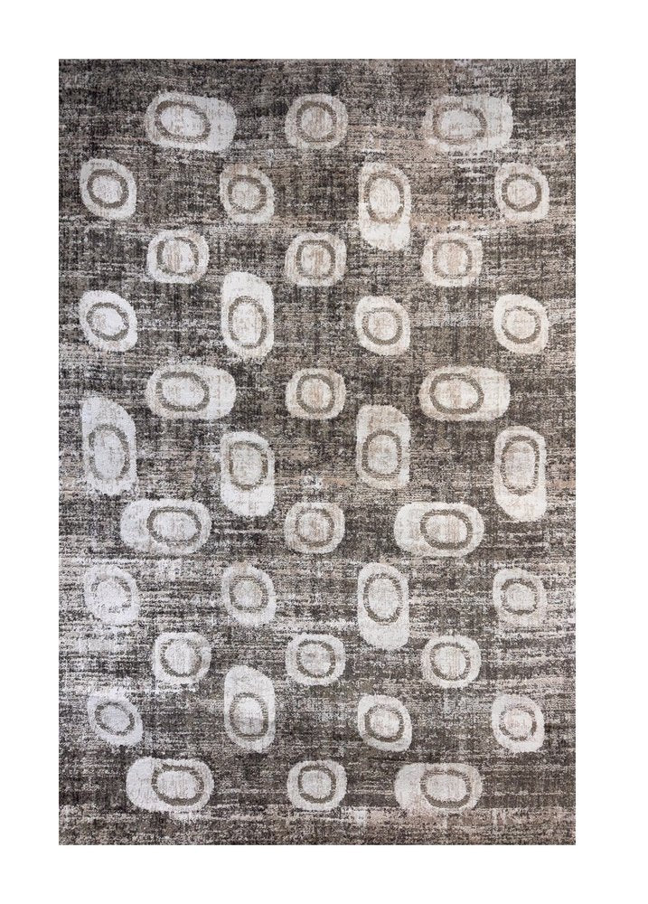 4' X 6' Brown and Beige Abstract Area Rug