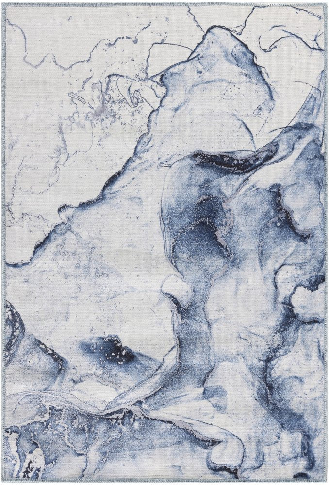 3' X 4' Ivory Abstract Power Loom Area Rug