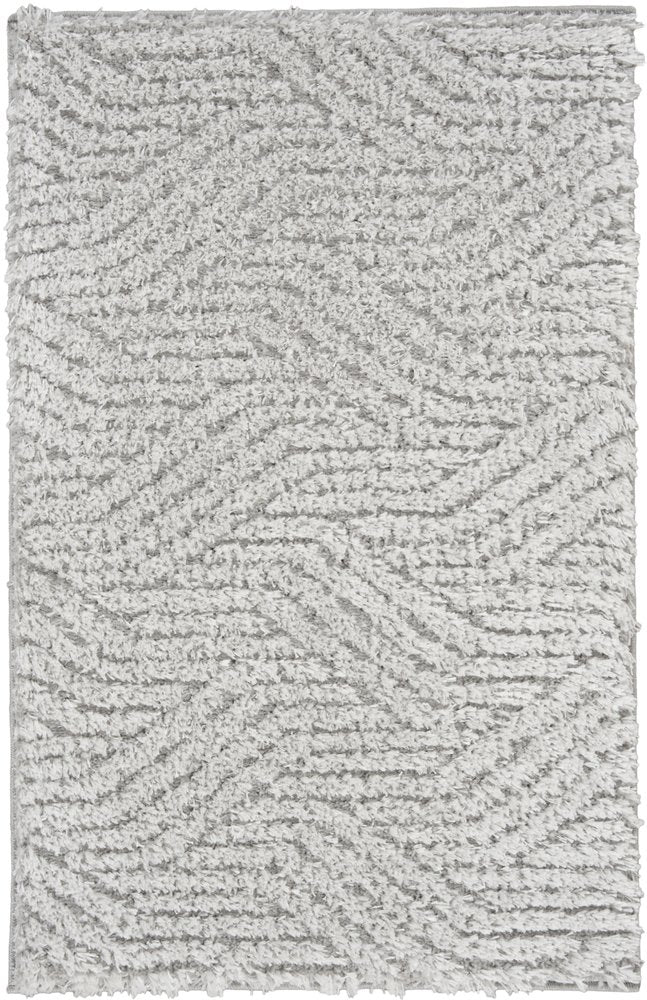 2' X 3' Gray Abstract Power Loom Area Rug