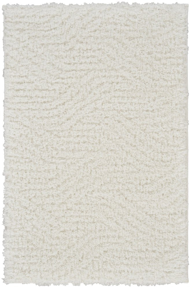 2' X 3' Ivory Abstract Power Loom Area Rug