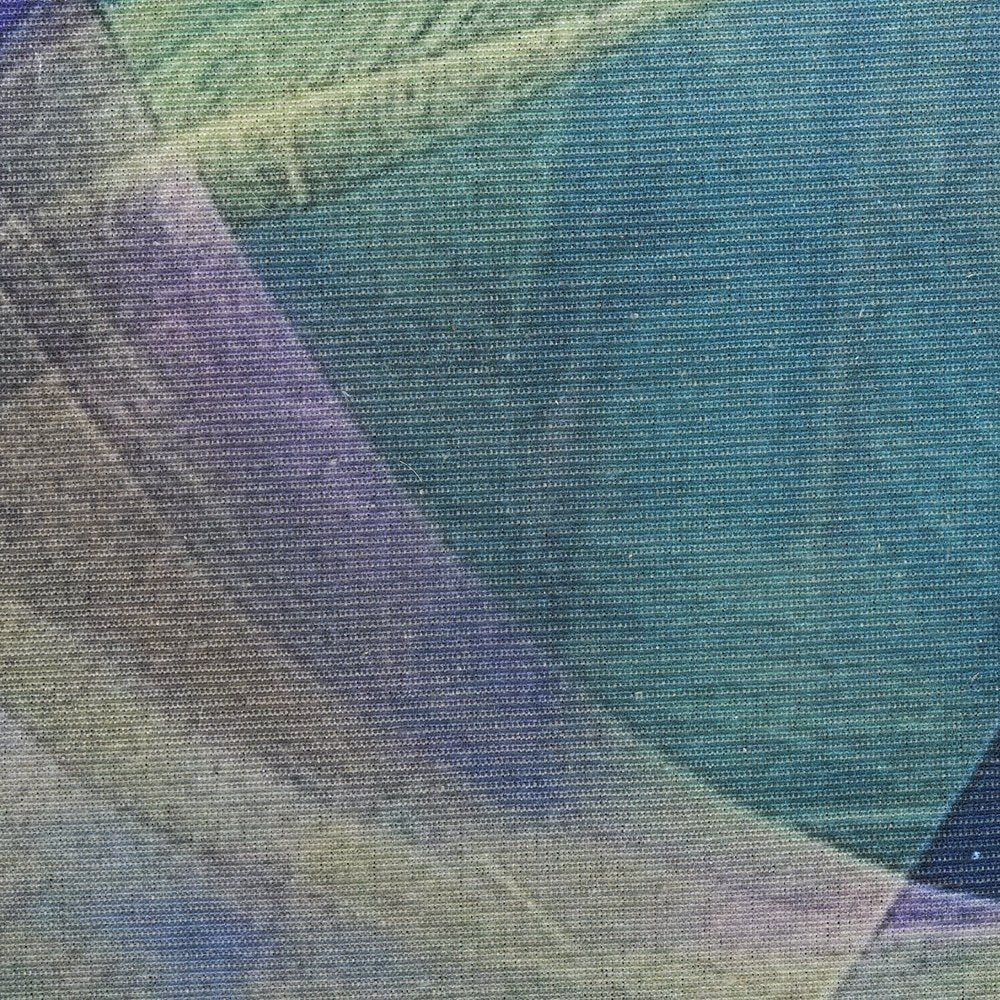 4' X 6' Blue Abstract Power Loom Non Skid Area Rug