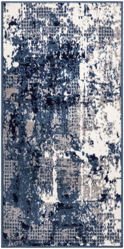 3' X 5' Blue Abstract Power Loom Area Rug