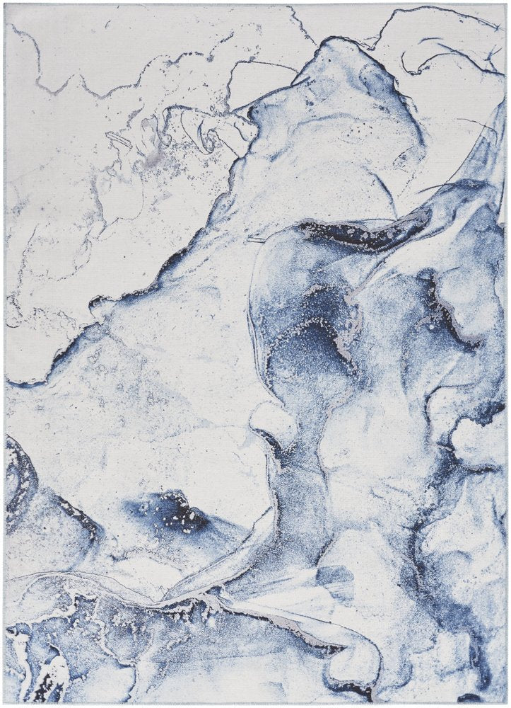 4' X 6' Ivory Abstract Power Loom Area Rug