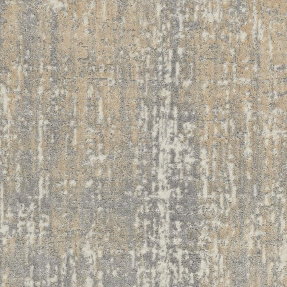 3' X 5' Gray Abstract Power Loom Area Rug