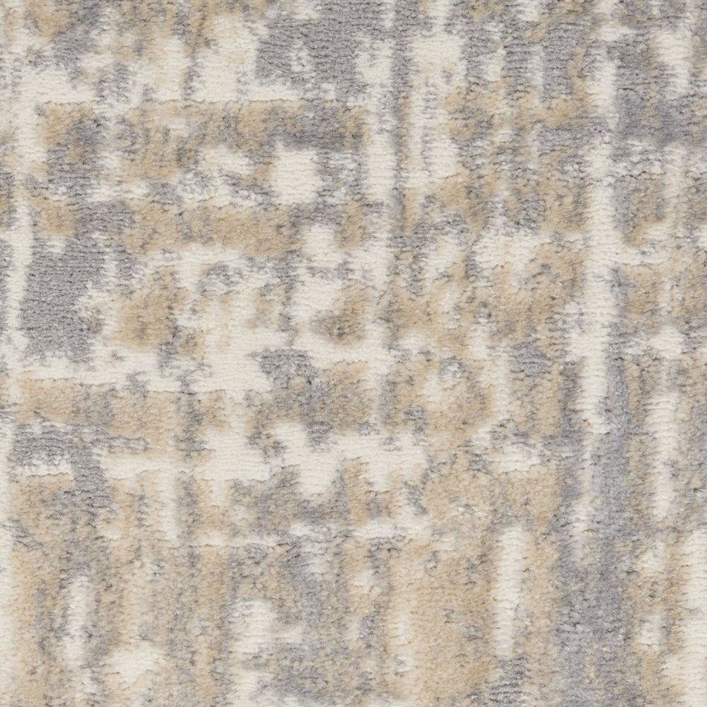 3' X 5' Gray Abstract Power Loom Area Rug
