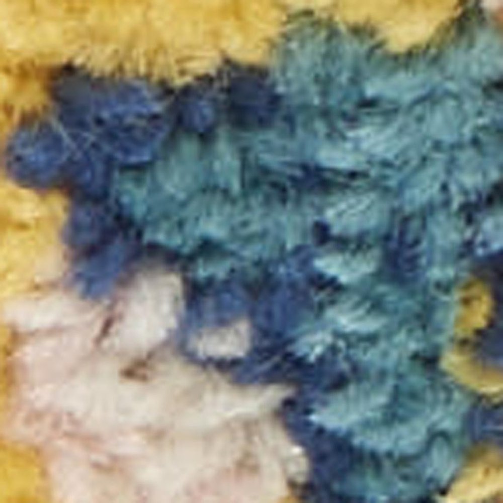 2' X 3' Yellow Floral Power Loom Area Rug