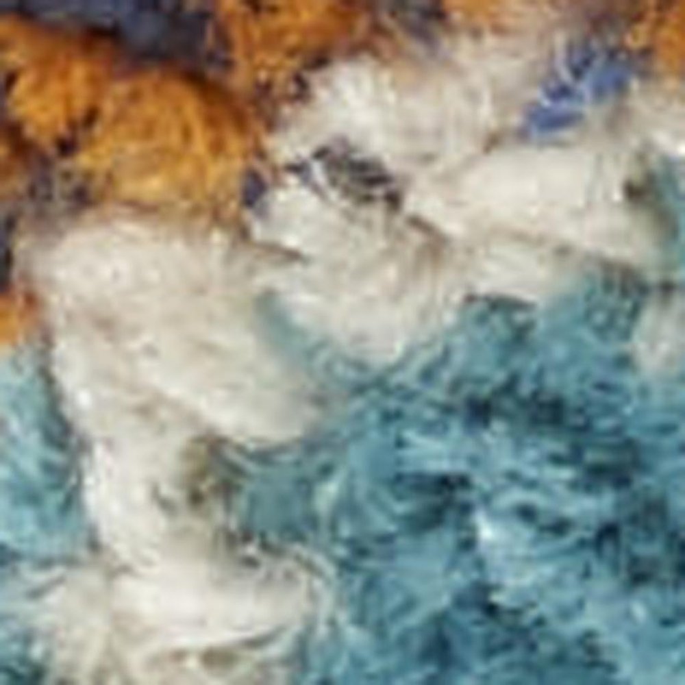 2' X 3' Yellow Floral Power Loom Area Rug